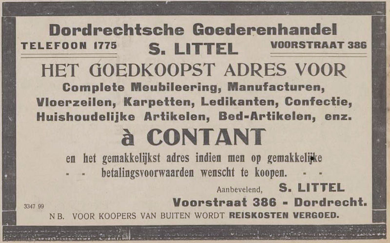 1925 advertentie van de Dordrechtsche Goederenhandel
