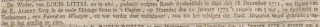 1772 01 17 Opregte Groninger Courant - verkoop paard en wagen weduwe Louis Littel