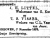 1873 11 09 Schoonhovensche Courant - ondertrouw J.H. Littel