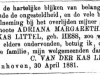 1881 05 01 Schoonhovensche Courant - dankwoord overlijden Van der Kas Littel-Hess