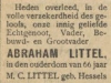 1928 08 27 Nieuwe Apeldoornsche courant - overlijden Abraham Littel