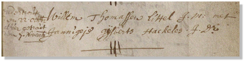 1694 huwelijk Littel-Hackeles