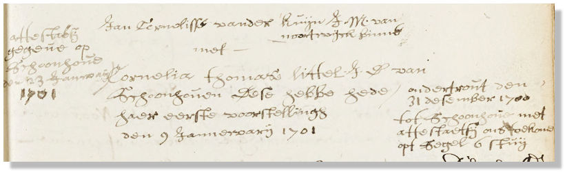 1701 huwelijk Van der Kuijn-Littel