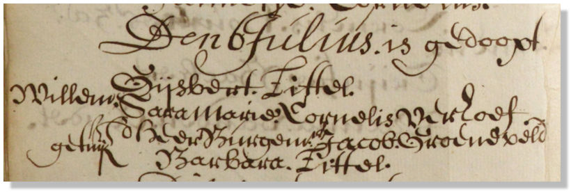 1719 doop Willem Littel