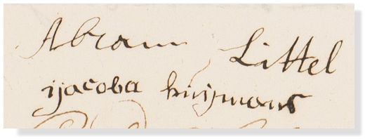1721 handtekeningen Littel-Huijmans