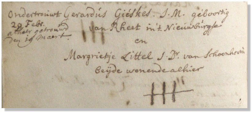 1760 huwelijk Geijskes-Littel