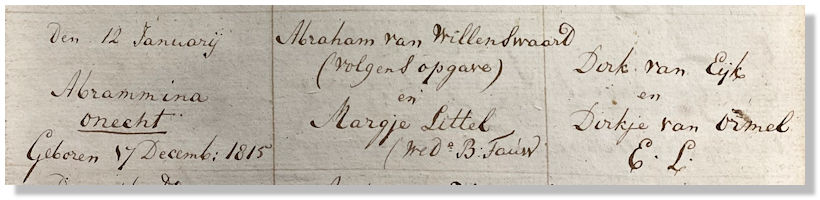 1816 doop Abramina Littel