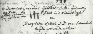 1760 huwelijk Gerardus Geijskes en Grietje Littel